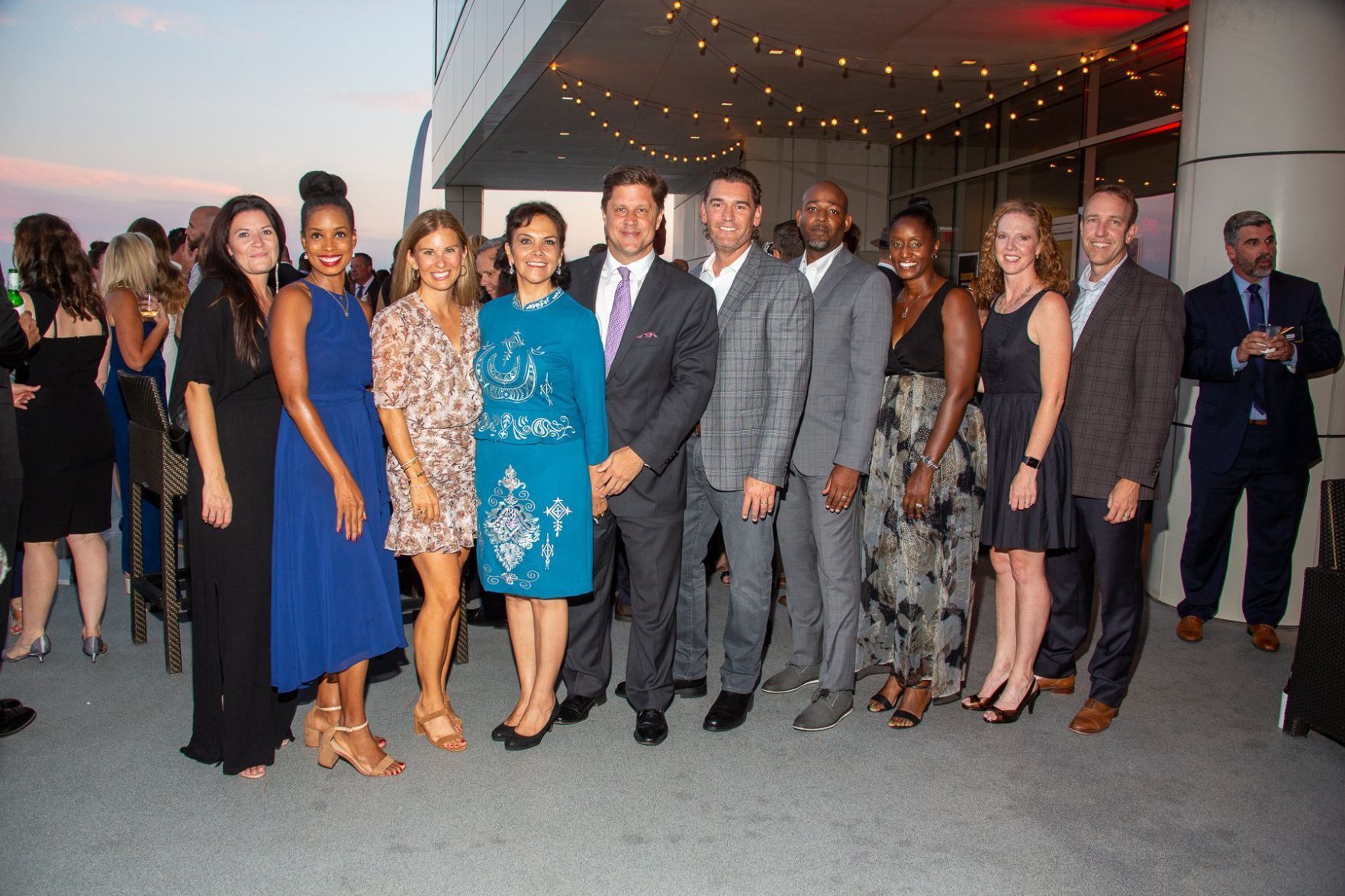 Leslie Hamm, Tia Coley, Megan Beckemeier, Ninoska and Patrick Clarkin, Jim Beckemeier, Shawn and Mecca Baker, Charity and Andy Rider